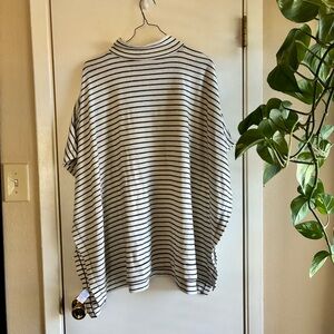 Lou & Grey Black and White Striped Top